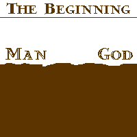 Animated representation of the gap between man and God